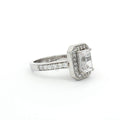 Emerald Cut Halo Ring