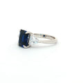 Radiant and Trillion Cut Ring with Sapphire Stone