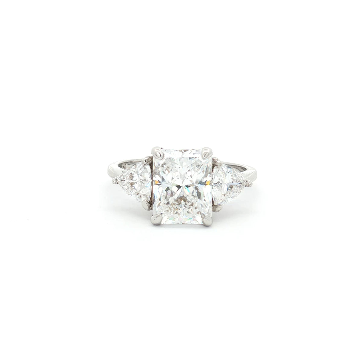 Radiant and Trillion Cut Ring
