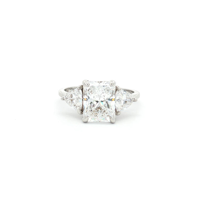 Radiant and Trillion Cut Ring