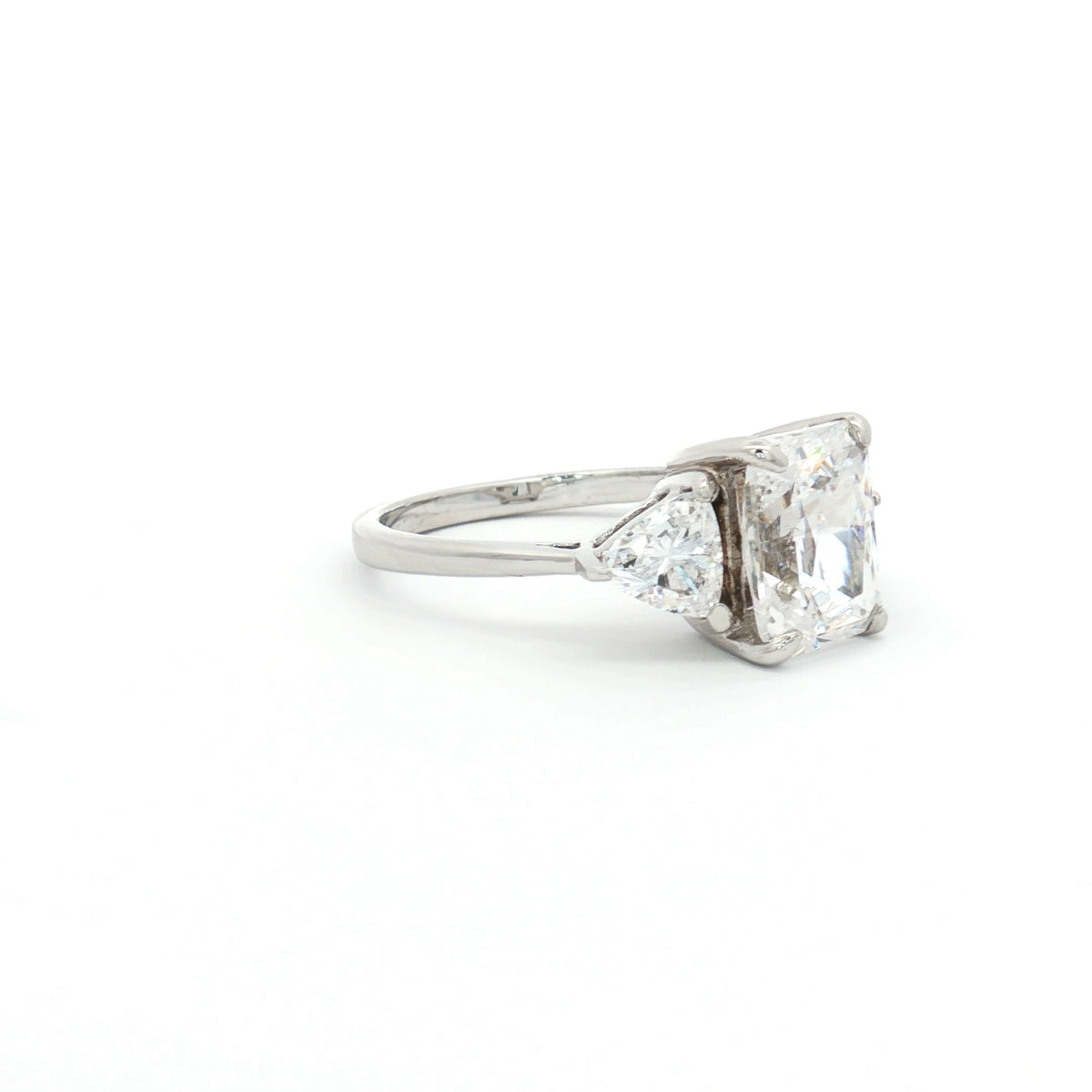 Radiant and Trillion Cut Ring