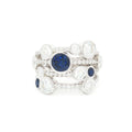 The Waterfall Ring with sapphire stones