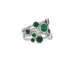 The Waterfall Ring with Emerald Stones