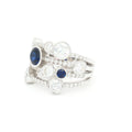 The Waterfall Ring with sapphire stones
