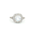 Cushion Cut Double Halo Ring