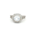Double Halo Cushion cut with Matching Band