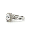 Double Halo Cushion cut with Matching Band