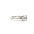 Brilliant Cut Solitaire with Pave Setting