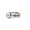 Brilliant Cut Solitaire with Pave Setting and Matching  Band