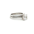 Brilliant Cut Solitaire with Pave Setting and Matching  Band