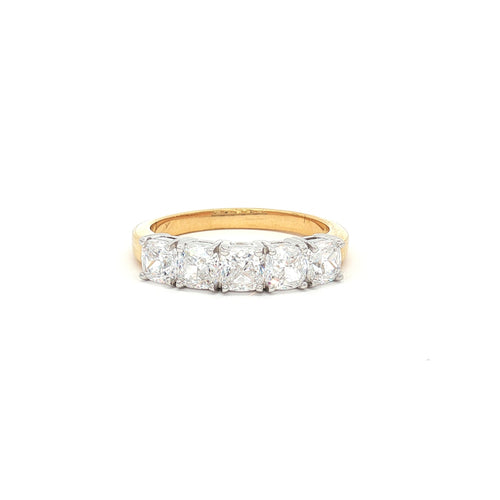 Cushion Cut Five Stone Ring