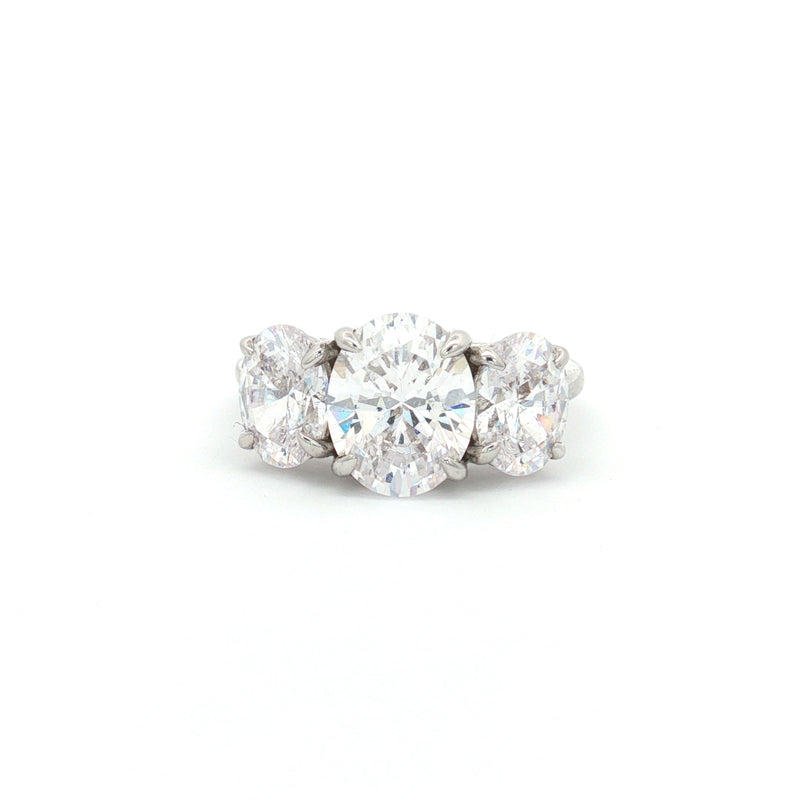 Large Three Stone Oval Ring