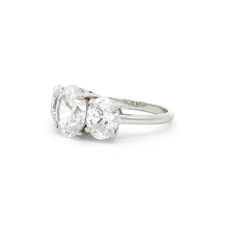 Large Three Stone Oval Ring