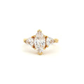 Marquise Cut Ring with Trillion Side Stones
