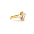 Marquise Cut Ring with Trillion Side Stones