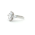 Marquise Cut Ring with Trillion Side Stones