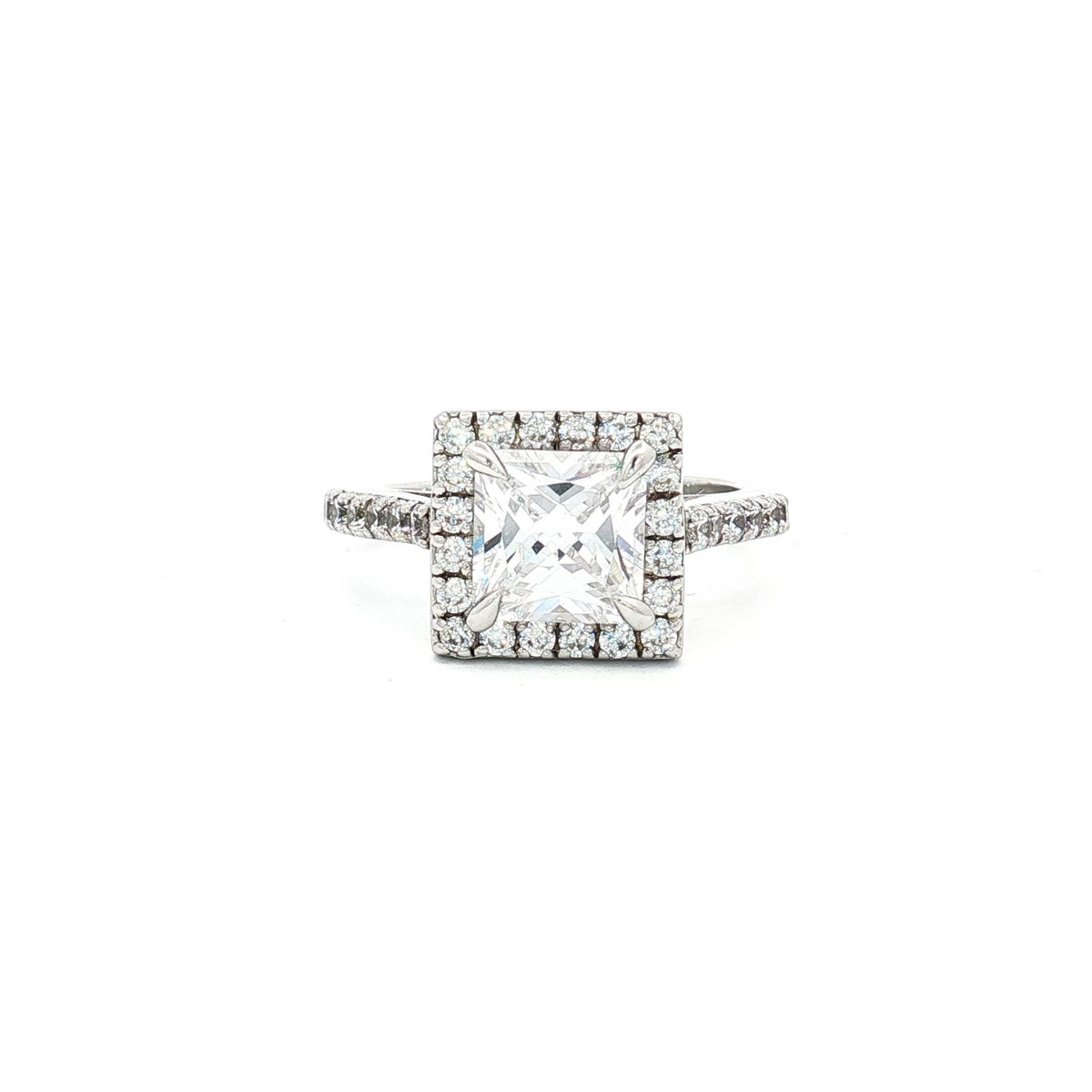 Princess Cut Halo Ring