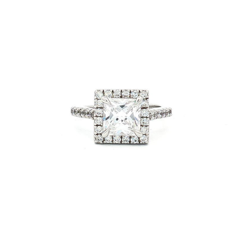 Princess Cut Halo Ring