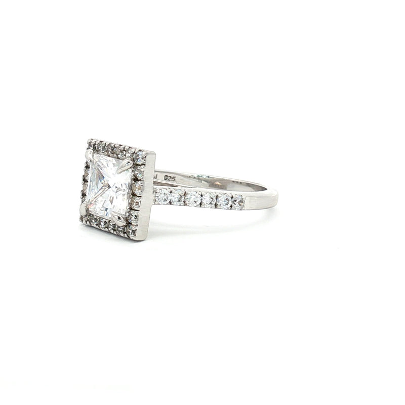 Princess Cut Halo Ring