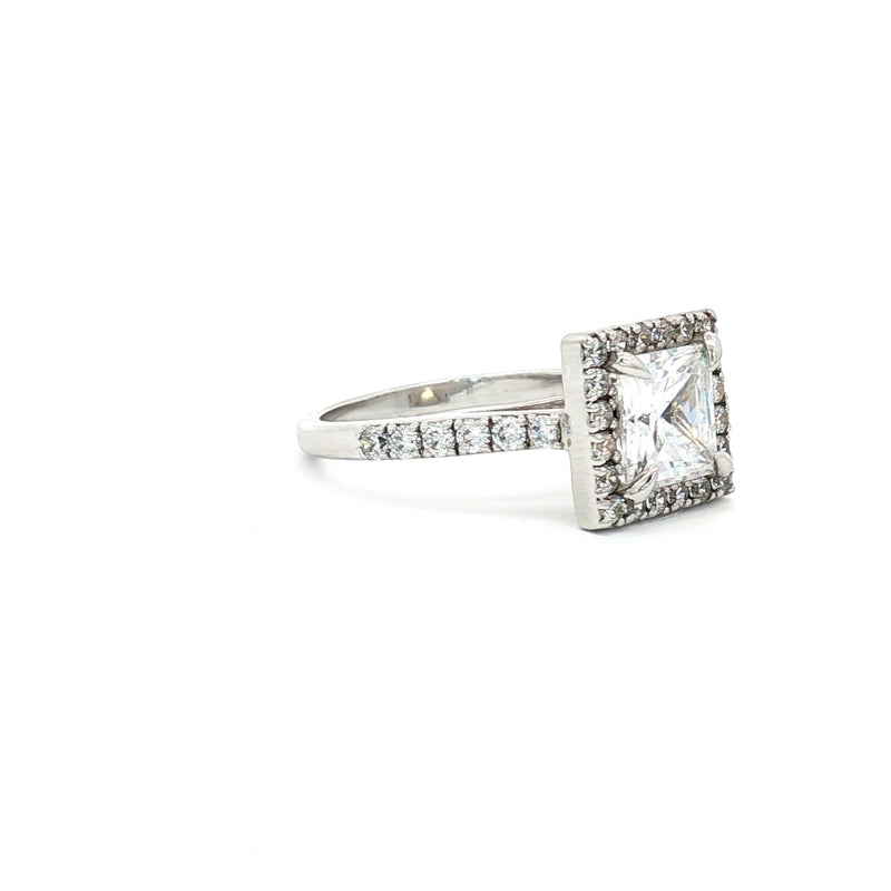 Princess Cut Halo Ring