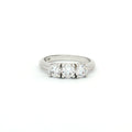Petite Brilliant Cut Three Stone Ring