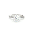 Brilliant Cut Solitaire with Brilliant Cut Side Stones Ring