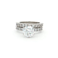 Brilliant Cut Solitaire with Brilliant Cut Side Stones Ring and New Brilliant Half Eternity Band