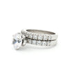 Brilliant Cut Solitaire with Brilliant Cut Side Stones Ring and New Brilliant Half Eternity Band