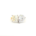 Toi Et Moi Teardrop and Emerald Cut  Ring