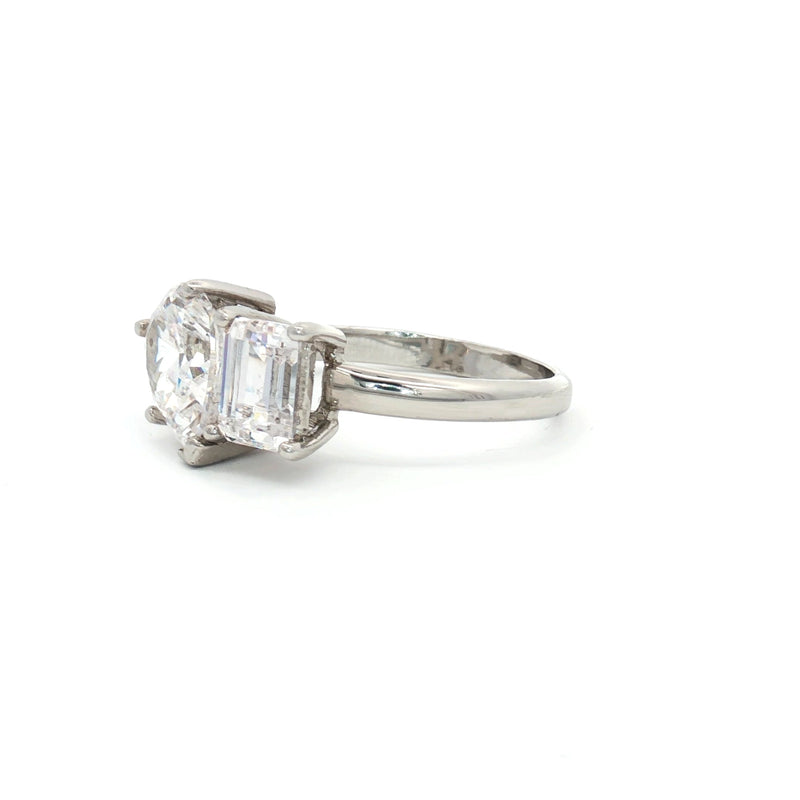 Toi Et Moi Teardrop and Emerald Cut  Ring