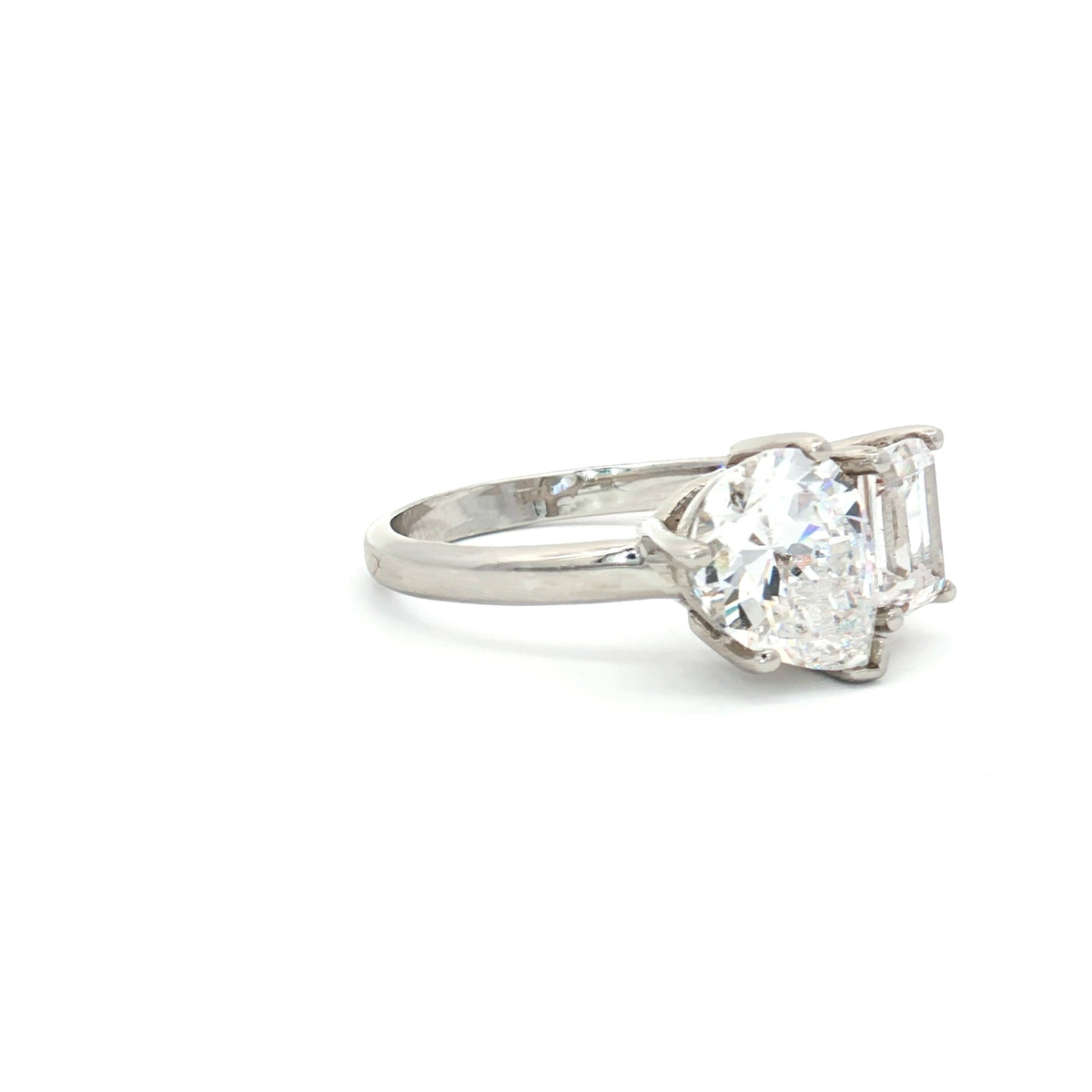 Toi Et Moi Teardrop and Emerald Cut  Ring