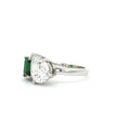 Toi Et Moi Teardrop and Emerald Cut  Emerald Colour Ring