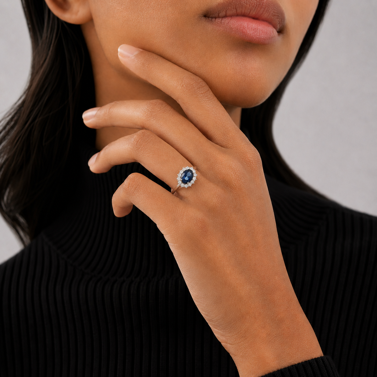Large Duchess Sapphire Oval Ring