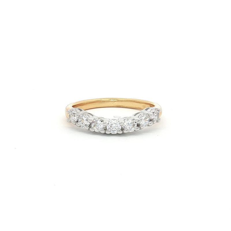 Seven Stone Curved Band