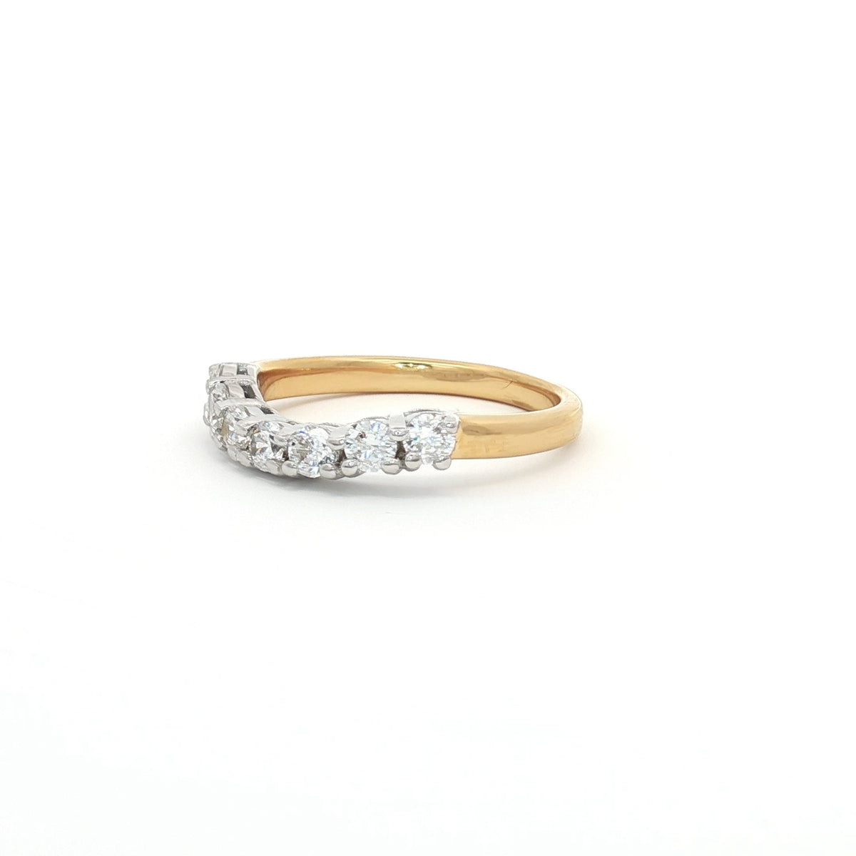 Seven Stone Curved Band