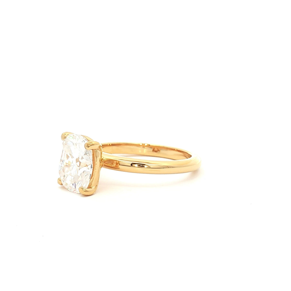 Elongated Cushion Cut Solitaire Ring