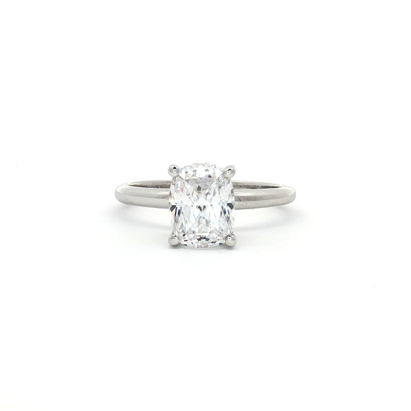 Elongated Cushion Cut Solitaire Ring