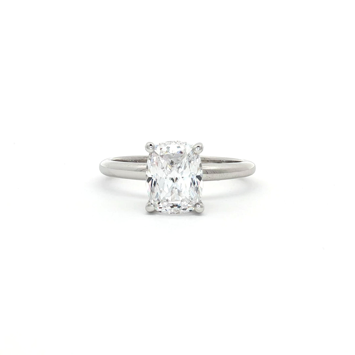 Elongated Cushion Cut Solitaire Ring