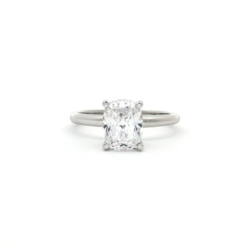 Elongated Cushion Cut Solitaire Ring