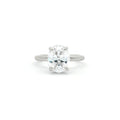 Oval Solitaire with Hidden Halo Ring