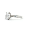 Oval Solitaire with Hidden Halo Ring