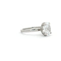 Oval Solitaire with Hidden Halo Ring