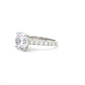 Large Round Solitaire with Brilliant cut stones on Band