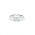 Oval Cut Ring with Marquise Side Stones