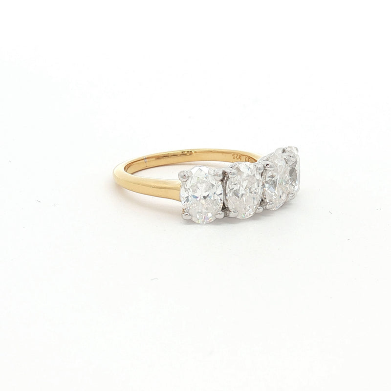 New Oval Four Stone Ring