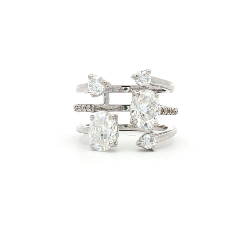 New Multi Stone Ring Cuff Ring