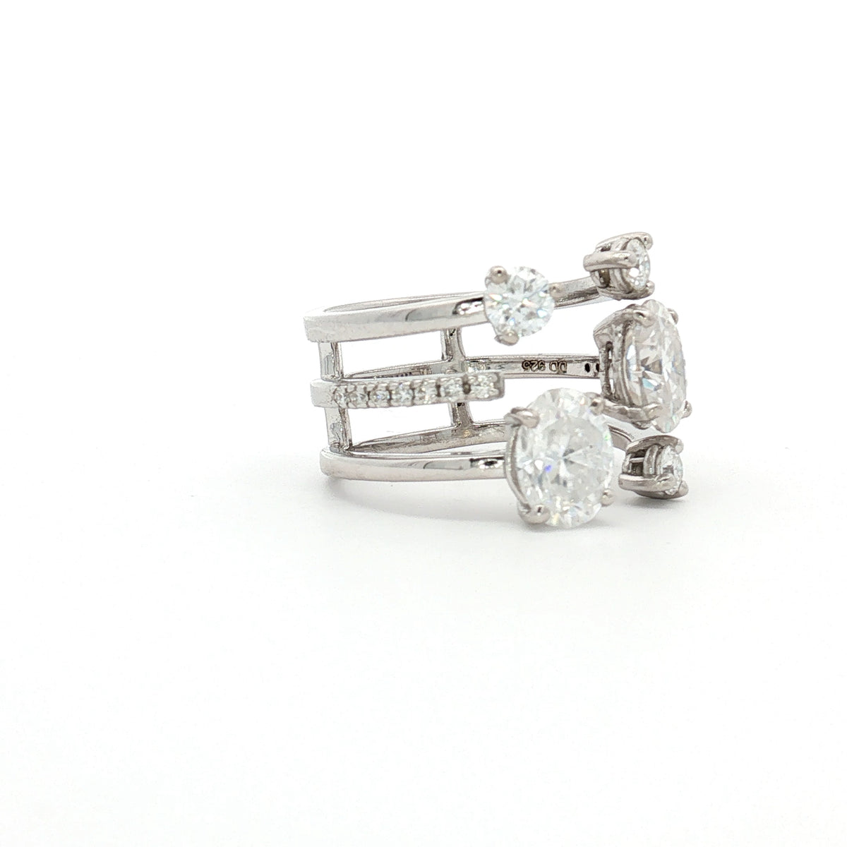 New Multi Stone Ring Cuff Ring