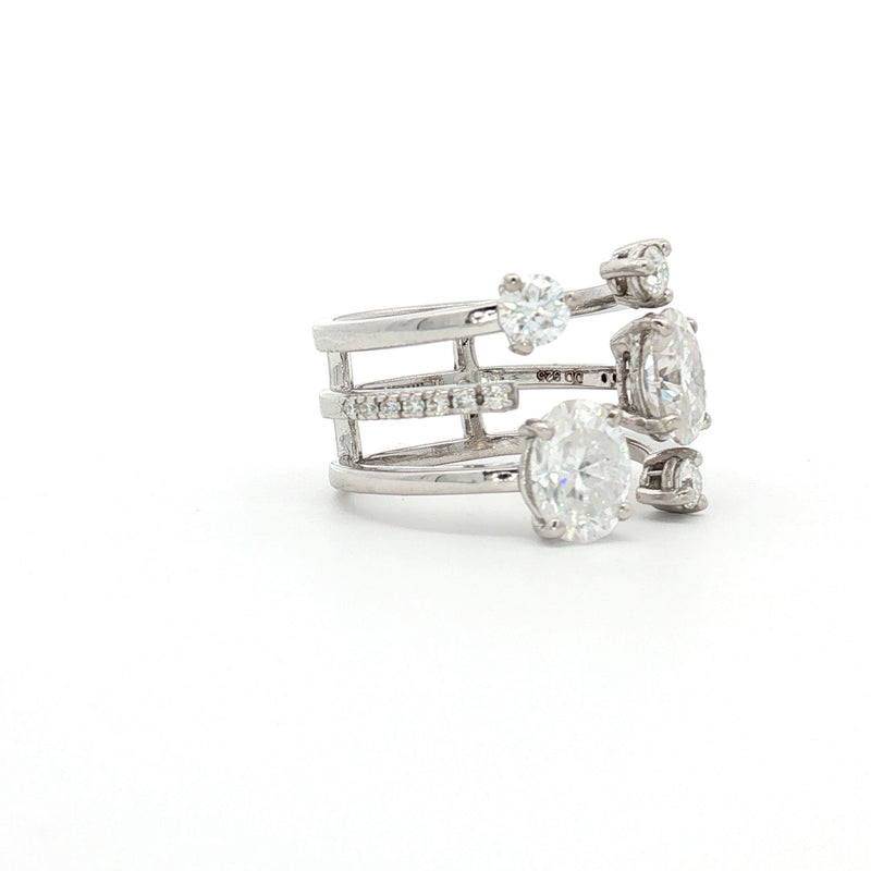 New Multi Stone Ring Cuff Ring