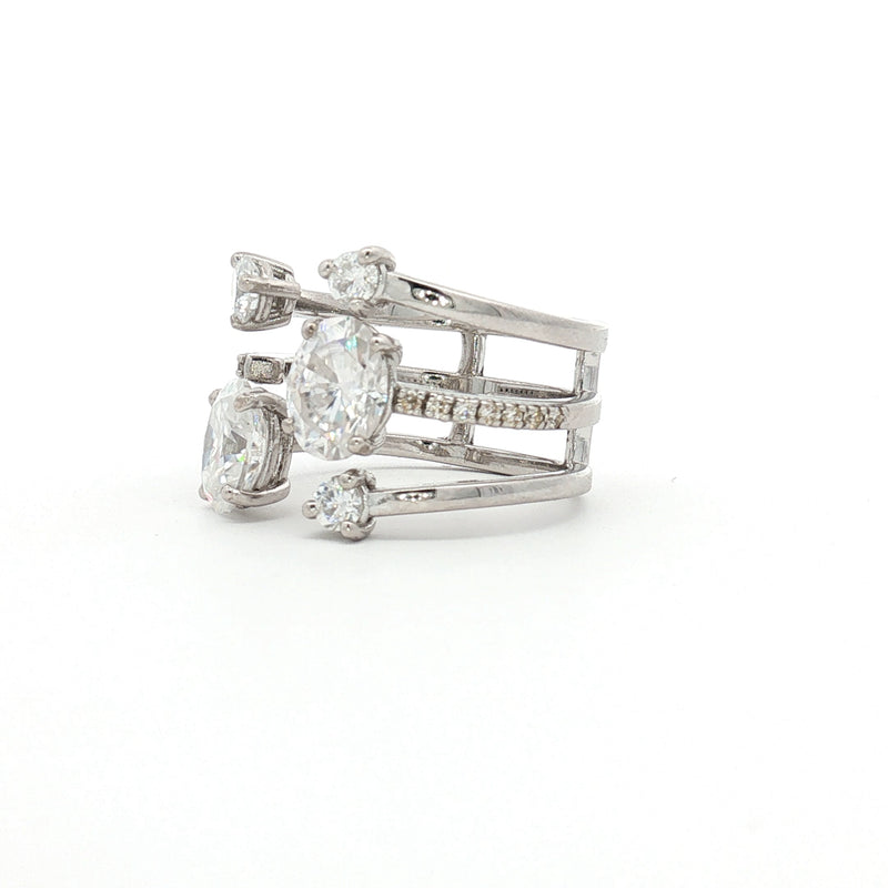 New Multi Stone Ring Cuff Ring