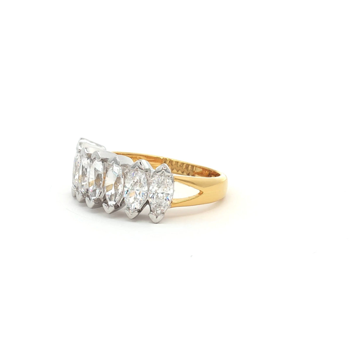 Seven Stone Marquise Cut Ring